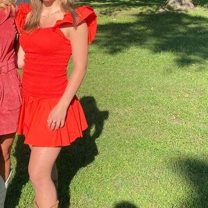 Red Zara dress